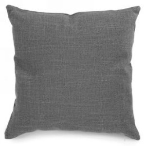 Grey Linen Look Throw Pillow