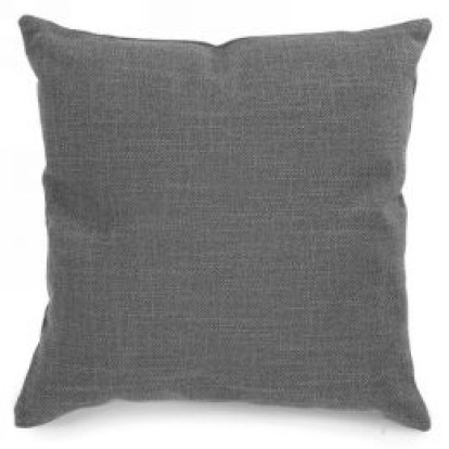 Grey Linen Look Throw Pillow